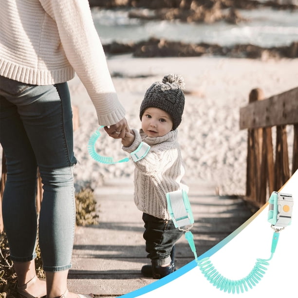 pstuiky Cinturón de seguridad infantil con cuerda de tracción, cierre de seguridad para bebés, pulsera de seguridad infantil