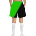 thumbnail image 4 of Boys Athletic Shorts with Pockets 5" Inseam, Green Ombre Color Block Gym Running Shorts for Kids, Adjustable Drawstring Waist,Size 6-7T, 4 of 8