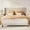 Beige, variant on Asofer King Bed Frame with Upholstered Wingback Headboard, Modern Geometric Design, Dark Gray