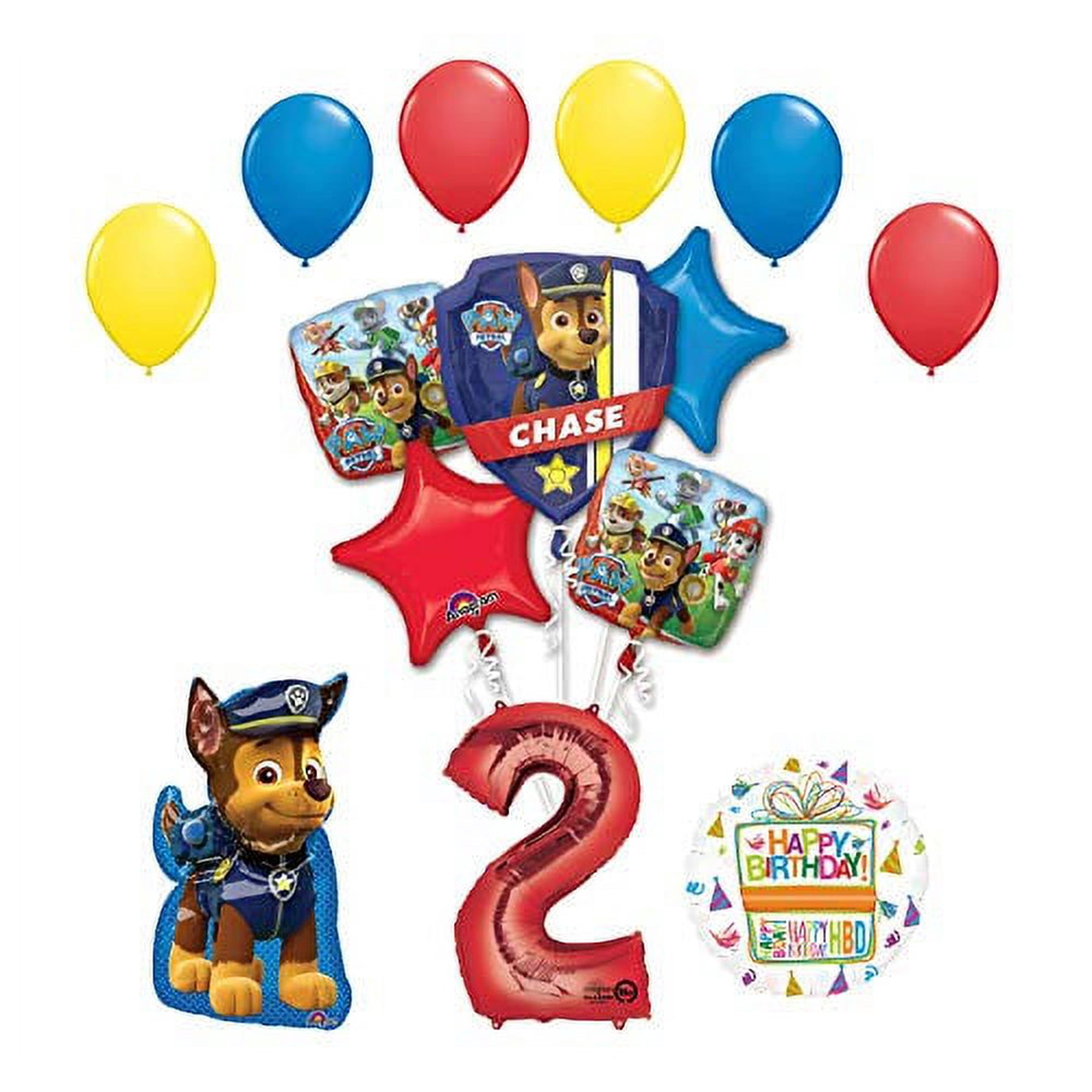 Chase and Friends 2nd Birthday 14 pc Balloon Bouquet Decorations