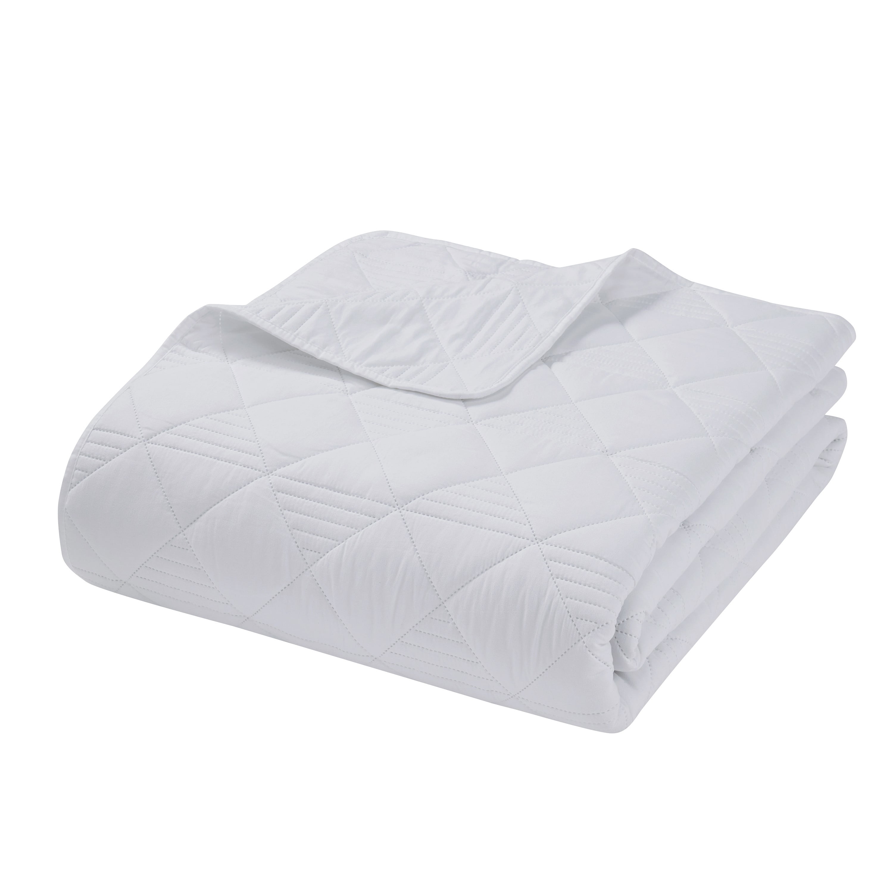 VCNY Home Lucy 3-Piece White Diamond Pinsonic Quilt Set, King, Adult, Unisex