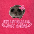 thumbnail image 6 of Wild Bobby I'm Literally Just a Girl Funny Deep Fried Brain Rot Hamster Meme Women Tri-Blend Racerback Tank Top, 6 of 6