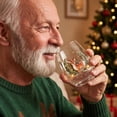thumbnail image 5 of Christmas Pattern Stemless Glass Tumbler, Festive Holiday Drinking Glass Cups for Hot & Cold Drinks, 5 of 5