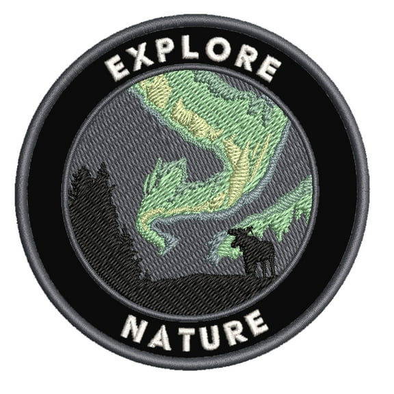Explore Nature! 3.5 Inch Iron Or Sew On Embroidered Fabric Badge Patch Seek Adventure, National Park Iconic Series