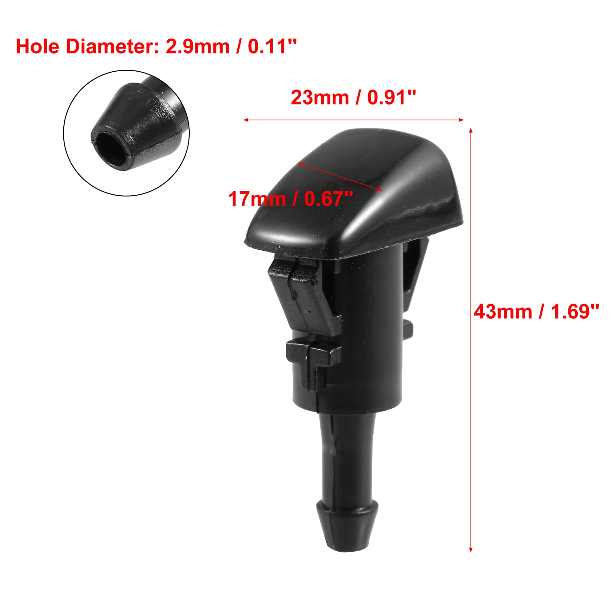 Unique Bargains Windshield Washer Sprayer Nozzle Single Hole for Chrysler for Dodge