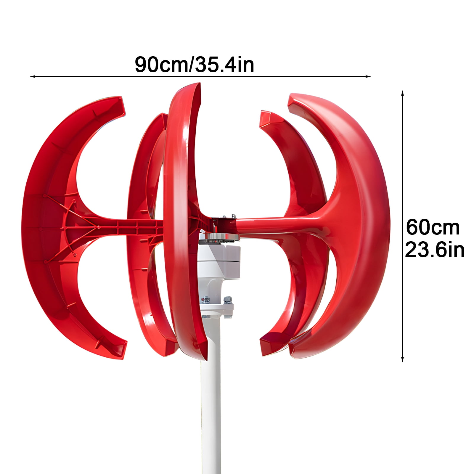 Wharick 1000W 12V/24V Wind Turbines Generator 5 Blade Wind Vertical Generator 3 Phase AC Permanent Magnet Generator Wind Turbine Kit for Hybrid Wind Solar System