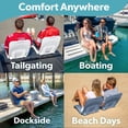 thumbnail image 2 of Coast Modern Portable Poolside Chair – Adult Foldable Flip Chair for Pool, Beach, Tailgating & Stadium – Durable Plastic with Back Support - Gray, 2 of 6
