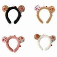 thumbnail image 2 of Cute 3D Cartoon Cookie Headband Makeup Hair Hoop Fuzzy Furry Plush Hairband Hair Accessories Photo Props for Women Girls, 2 of 11