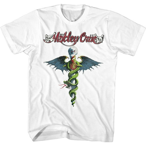 Motley Crue Drfeelgood White Adult T-Shirt M