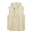 thumbnail image 5 of HBGVBA Men's Hoodie Tank Tops,Workout Sleeveless Muscle Tee,Solid Color Hooded Casual Daily Workout Tank Top, 5 of 5