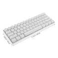 thumbnail image 2 of Luxshiny Clavier Mécanique de Jeu Blanc Design Compact Filaire avec Touches Rétroéclairées Rgb pour Pc, 2 of 8
