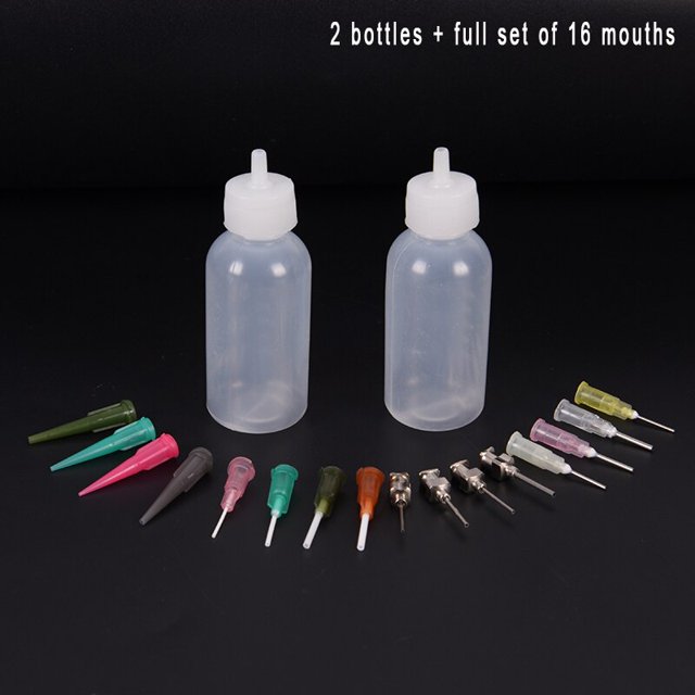 1 Juego de boquilla de 30ml, Kit de fabricación de dibujo, botella aplicadora de tatuaje de arte corporal de plástico Gao Jinjia LED