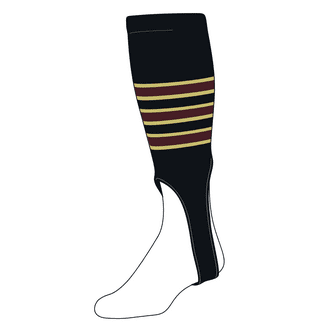 Jarretières Baseball TCK – Medium (7in) – Violet, Graphite, Blanc – Neuves