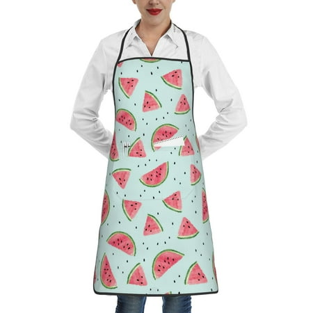 

Rocae Watermelon for Kitchen Aprons for Women Adjustable Cooking Kitchen Chef Apron for Men with Pockets
