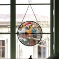 thumbnail image 3 of Amazon Parrot Ornament Christmas 2025, Amazon Parrot Stained Glass Hanging Window Decoration – Unique Glass Panel for Natural Light Display, 3 of 5