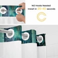 thumbnail image 5 of Teal Starfish Coastal No Hook Shower Curtain with Snap in Liner, Waterproof Fabric Shower Curtains, Nautical Coral Shell Ocean Summer Beach Shower Curtain Set Top See Through for Bathroom 72"x84", 5 of 8