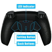 eXtremeRate Textured Black RISE4 Remap Kit Upgrade Board Back Shell 4 Back Buttons for PS5 Controller BDM 010/020
