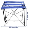 thumbnail image 2 of WHAMVOX 1Pcs Tabouret Pliant Cadre en Métal Bleu pour Voyage et Randonnée Design Compact et Portable, 2 of 5