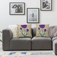 Purple Sweet peas for Summer Joy' Canvas Cushion Cover