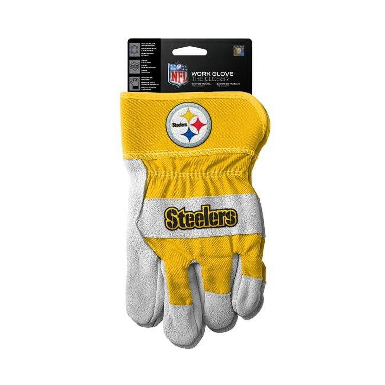 The Sports Vault 7183101542 Pittsburgh Steelers the Closer Design Work Style Gloves Walmart