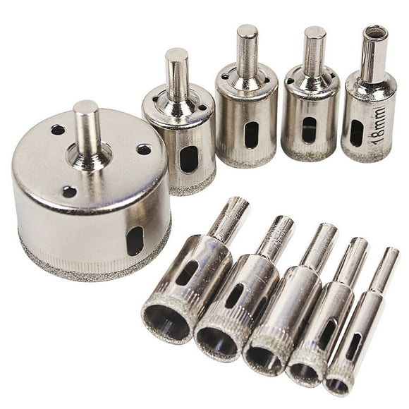 Agiferg 10pcs Diamond Tool Drill Bit Hole Saw Set For Glass Ceramic Marble 6-50mm Pro
