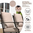 thumbnail image 6 of Gotland 14 Piece Outdoor Dining Set, Metal patio tables and 12 patio swivel chairs 1.5" Umbrella Hole, Patio Furniture Set with Waterproof Cushions for Backyard,Sand, 6 of 8