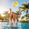 thumbnail image 3 of Outdoor Pvc Inflatable Beach Ball, 10.63 Inch Portable Sturdy Solid Waterproof Pool Toys for Summer Pool Party Decorations, Beach Games, Indoor Outdoor Yard Festival Decorations, 3 of 7