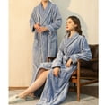 thumbnail image 4 of Hvyesh Robes for Women Plush Long Robes,Cozy Fluffy Fleece Long Sleeve Bathrobe, Men and Women Winter Nightgown Bathrobe with Side Pockets, 4 of 7