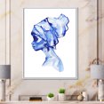 thumbnail image 2 of Designart 'Afro American Woman Blue Fashion Portrait' Modern Framed Canvas Wall Art Print, 2 of 5