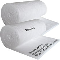 2 Pcs Ceramic Fiber Blanket - 1" Thick x 16" x 48" - 8# 2400F - High Temp Fireproof Insulation for Fireplace
