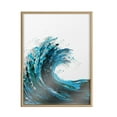 thumbnail image 2 of Kate and Laurel Blake Wave Framed Printed Acrylic Wall Art, 24x32 Natural, Coastal Theme Art for Wall, 2 of 6