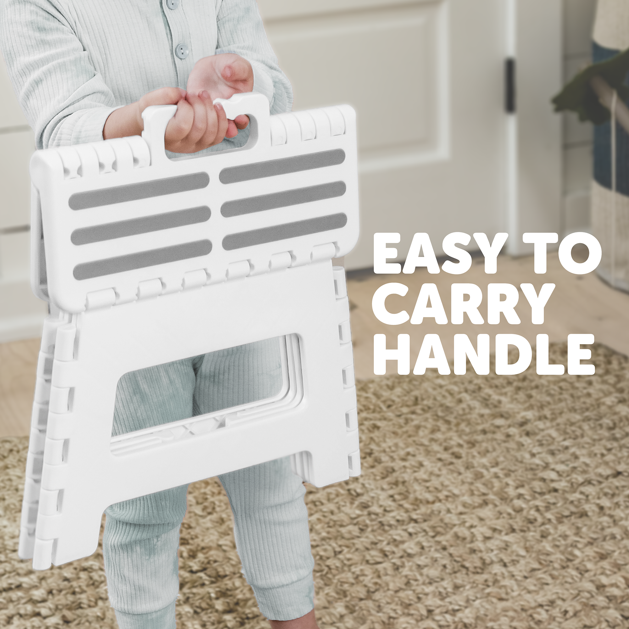 Jool Baby Click N' Climb Folding Step Stool, White photo 5
