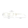 thumbnail image 5 of 2 Pairs of Square Rimless Reading Glasses +4.0, Womens Blue Light Blocking Metal Gold Oversized Readers 4.00, Fashion Presbyopia Eyeglasses, 5 of 5