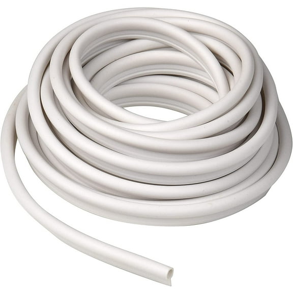 Frost King Tubular Vinyl Gasket Weatherstrip, 1/2" W, 1/4" T, 17' L, White V18WH