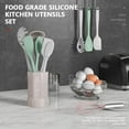 thumbnail image 2 of UTAH-Silicone Cooking Utensils Set - 446°F Heat Resistant Silicone Kitchen Utensils,Spatula,Spoon, All Clad Kitchen Utensil Sets Gadgets Tools for Nonstick Cookware,Dishwasher Safe BPA FREE (Multicol, 2 of 4