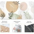 thumbnail image 4 of 4-in-1 Large Mouse Pad, Keyboard Wrist Rest Pad & Wrist Support Mousepad Set, Extended Desk Pad Waterproof Desk Mat for Home Office Study Game - Leave, 4 of 7