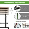 thumbnail image 6 of Giantex Mobile Height Adjustable Standing Desk, Compact Pneumatic Sit to Stand Computer Desk w/ Lockable Casters, Ergonomic Rolling Laptop Table for Home Office, Espresso, 6 of 8