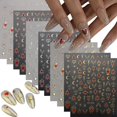 thumbnail image 1 of Pegatinas Lukmexor 3D autoadhesivas para uñas, doradas, 12 hojas, 1 of 7