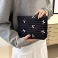 thumbnail image 2 of Large Capacity Bow Printed Portable Makeup Bag with Zipper - Oxford Cloth, Multiple Colors Available, 2 of 8