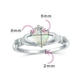 thumbnail image 4 of Bling Jewelry Womens BFF Celtic Friendship Couples Promise Created Opal Claddagh Ring Sterling Silver, 4 of 5