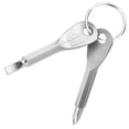 thumbnail image 1 of Multifunctional Mini Pocket Tool, Outdoor Emergency Portable with Key Ring, 2 Key Pocket Screwdriver (Silver)., 1 of 5