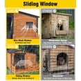 thumbnail image 4 of Aivituvin Dog House Outdoor with Anti-Chewing Metal Frame, Wooden Dog Kennel with Sliding Window, Detachable Floor, Weatherproof Roof - Natural, 4 of 9