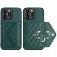 thumbnail image 3 of Back Wallet Case for iPhone 15 Pro Max with RFID Blocking Card Holders Stand Function Shockproof PU Leather Wallet Case with Wrist Lanyard for iPhone 15 Pro Max, Green, 3 of 7