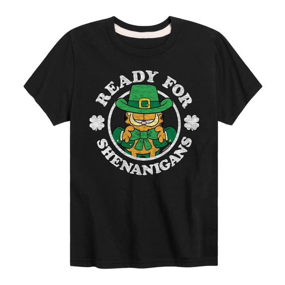 Garfield - Ready For Shenanigans - Toddler And Youth Short Sleeve Graphic T-Shirt