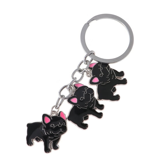 LEORX Creative Black Metal Keychain Ring Durable for Keys and Handbag