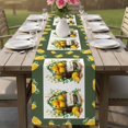 thumbnail image 4 of Lemon Basket Summer Table Runner 90 Inches, Farmhouse Green Lace Eucalyptus Bed Runner Dresser Scarves Tabletop for Indoor Outdoor Parties/Ceremony/Banquet, 13" x 90", 4 of 9