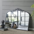 thumbnail image 4 of A&B Home Arched Vertical Mirror-Wall Mirror with Black Metal Frame,40"x31" Large Arch Mirror for Bathroom Bedroom Living Room, 4 of 8