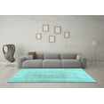 thumbnail image 3 of Ahgly Company Indoor Rectangle Abstract Light Blue Contemporary Area Rugs, 7' x 9', 3 of 4