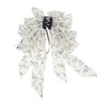 thumbnail image 3 of Unique Bargains 1 Pc Hair Clip Floral Bow Pattern Claw Clip 7.87"x1.77"x12.20" White Blue, 3 of 5