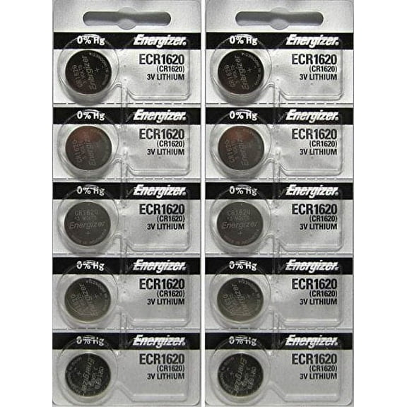 10 Energizer CR1620 Lithium Batteries